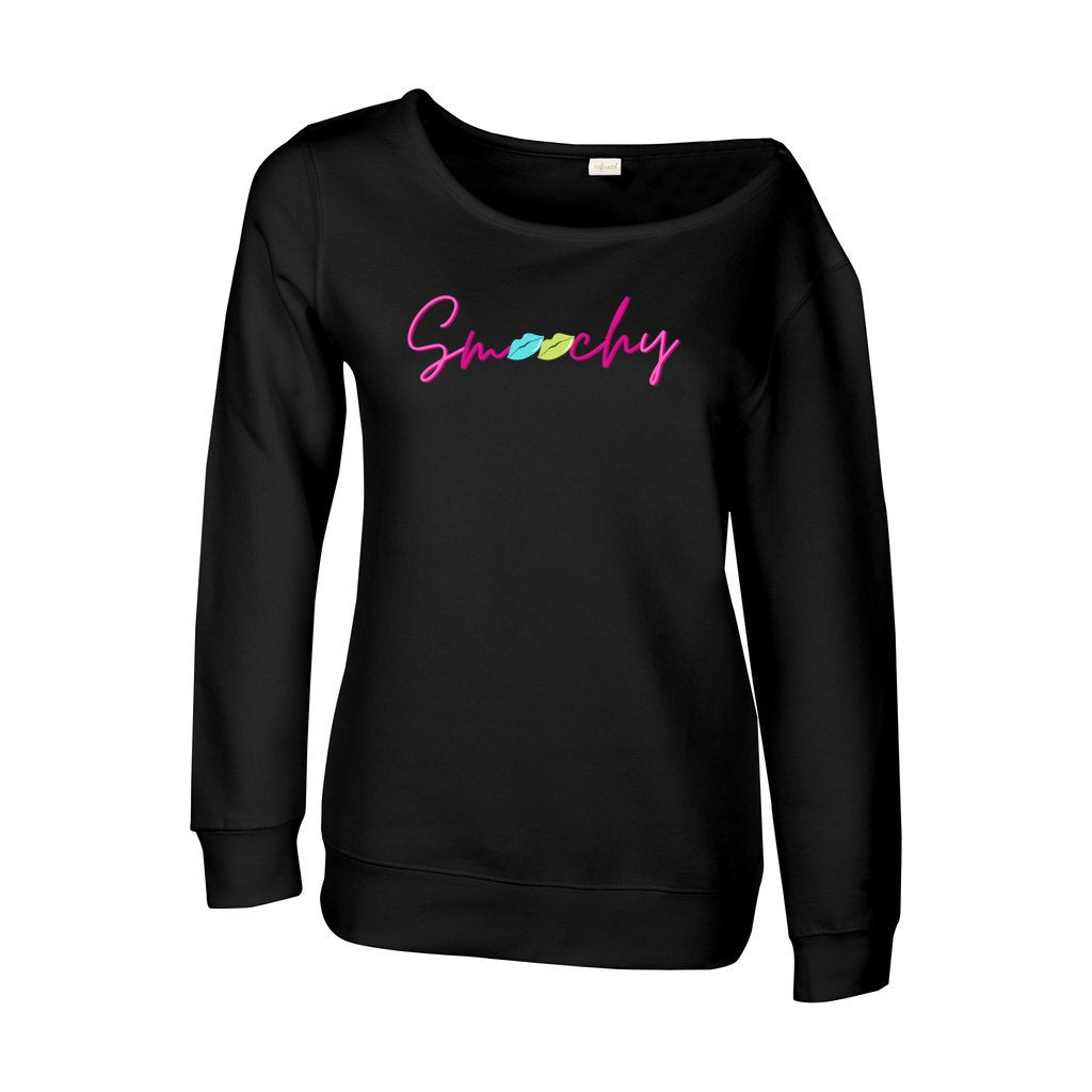 Smoochy Off Shoulder Sweatshirt-Peaches n Cherries