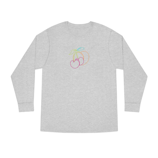 Fruitful Long Sleeve Crewneck-Peaches n Cherries