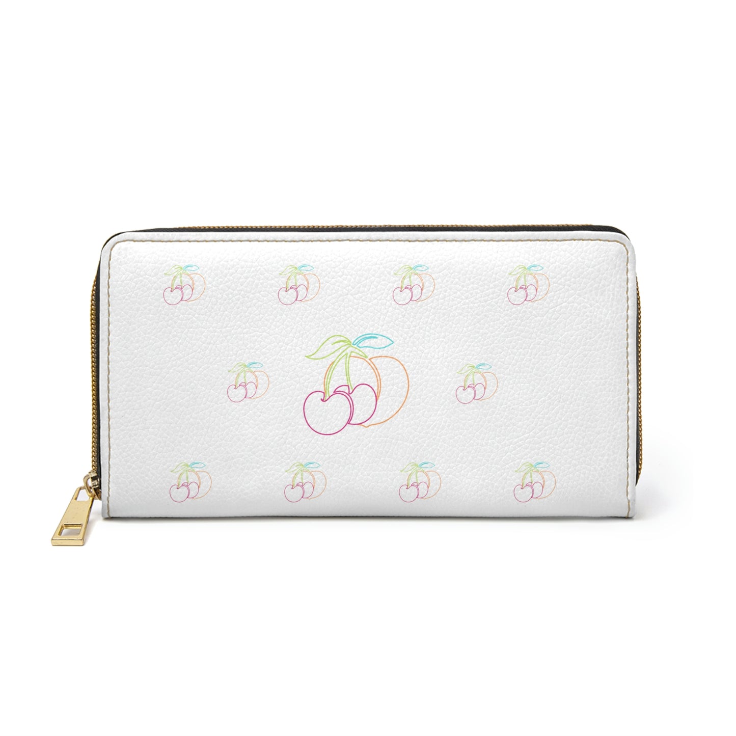 Fruitful White Leather Wallet