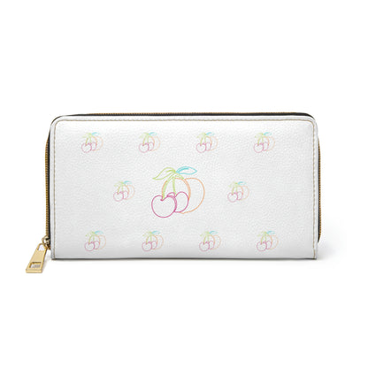 Fruitful White Leather Wallet