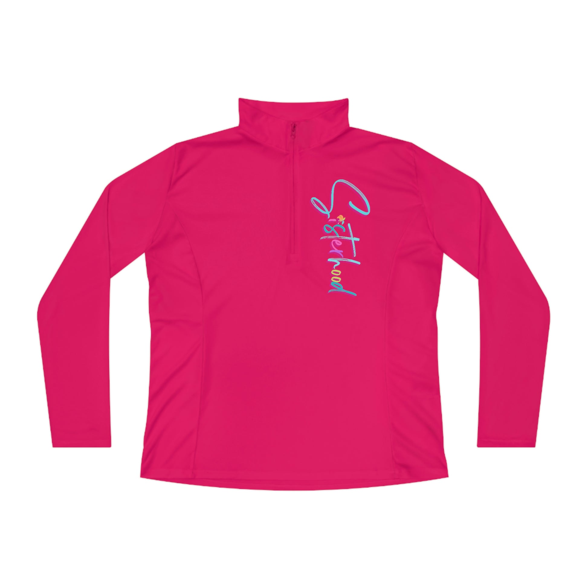 Sisterhood Signature Quarter-Zip Pullover-Peaches n Cherries