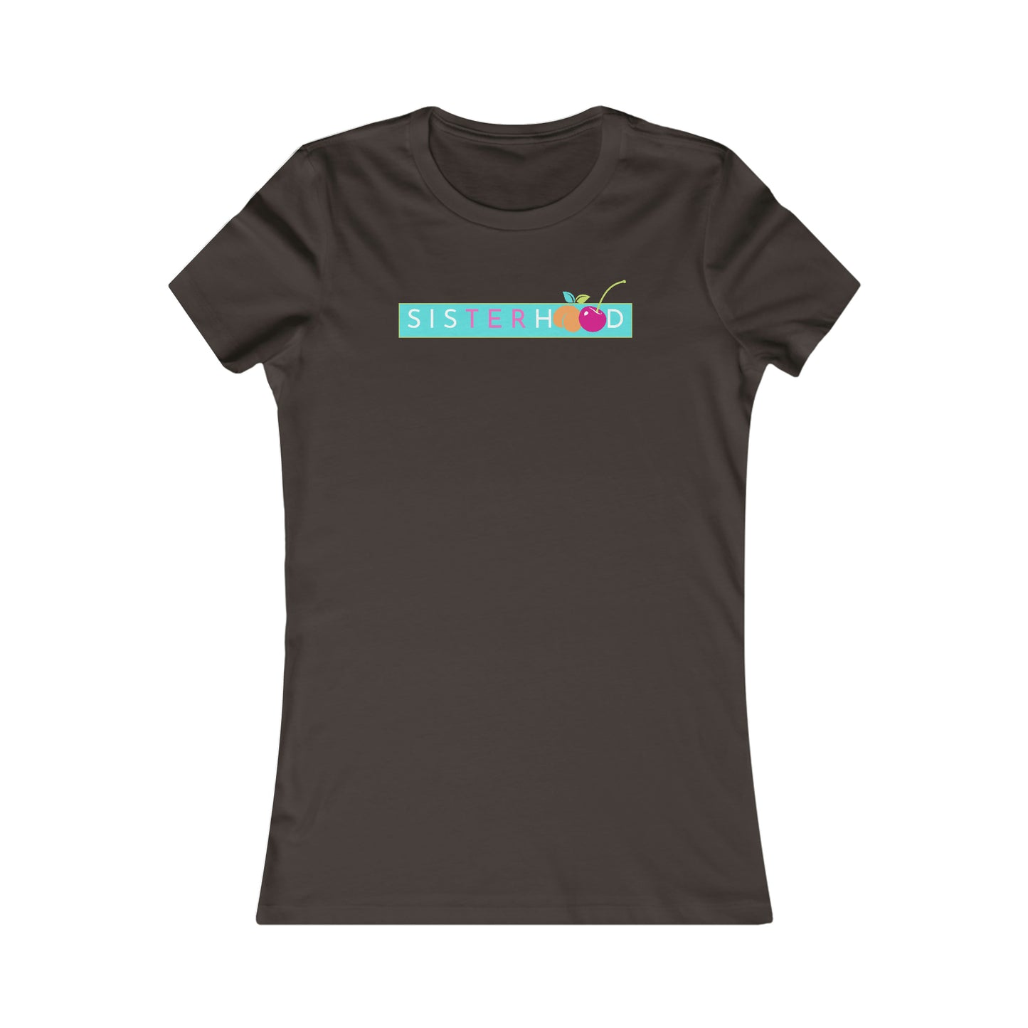 Sisterhood Slim Tee-Peaches n Cherries