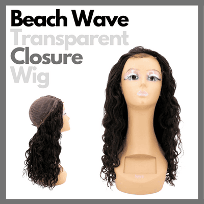 Beach Wave Transparent Closure Wig-Peaches n Cherries