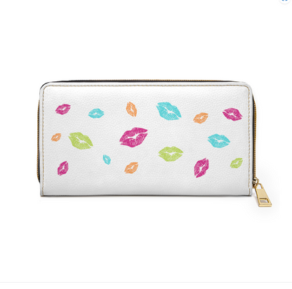 Smoochy White Leather Wallet