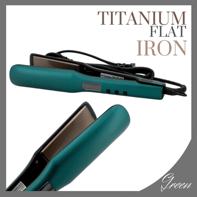 Titanium Flat Iron Green-Peaches n Cherries