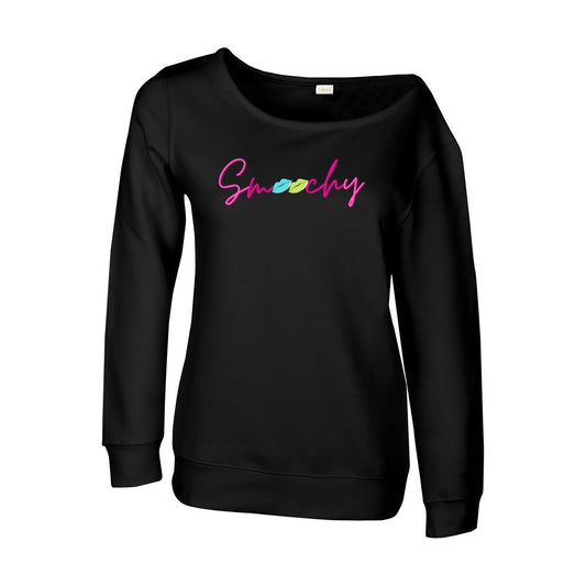 Smoochy Off Shoulder Sweatshirt-Peaches n Cherries