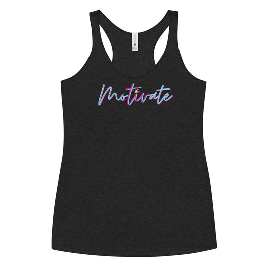 Motivate Racerback Tank-Peaches n Cherries